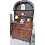 A reproduction oak Dutch dresser