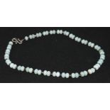 A jade and faceted bead necklace