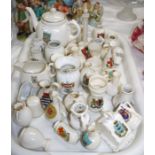 A selection of crested china