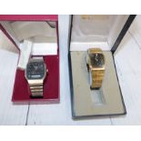 A gent's Citizen Quartz wristwatch, cased; another by Seiko