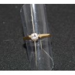 A diamond solitaire ring, shank worn, tests as 18 ct, approx •2 carat