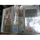 A selection of various banknotes from China; Germany; etc.