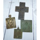 Four various religious icons