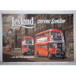 Jack Le Breton: original poster artwork for Leyland Motors, watercolour on paper laid on board, "