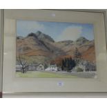 Walter F Parker: Estuary landscape, watercolour, signed, 15" x 24", framed and glazed; I Lyle: