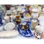 A selection of decorative vases; dishes and trinket ware, including Wedgwood; Spode; Mason's; etc.
