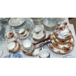A Royal Albert Country Roses tea and dinner service