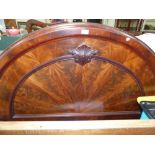 A Victorian figured mahogany 4'6" headboard