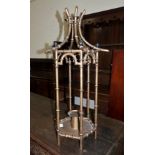 A gilded metal ornamental candle lantern, height 30¾"