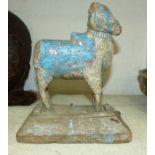 An Indian carved animal figure