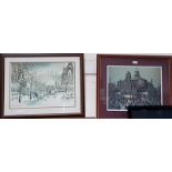 Arthur Delaney: a limited edition colour print of the Ardwick Empire; 2 others by the same artist; a