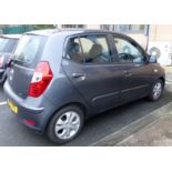 A 2011 Hyundai i10 1.25 Comfort 5 door motor car with 12 months MOT, new battery, registration