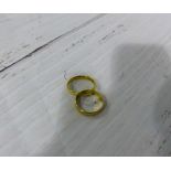 Two 22 carat wedding rings, 4.4 gm