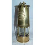 A brass miners lamp etc