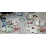 A china coffee set; Carltonware; Wedgwood; Mason's and other decorative china