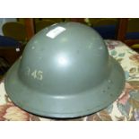 A British WWII tin helmet