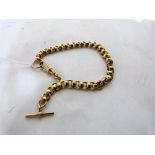 A 9ct Albert roller link bracelet.23.2g