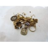 Miscellaneous gold and silver jewellery