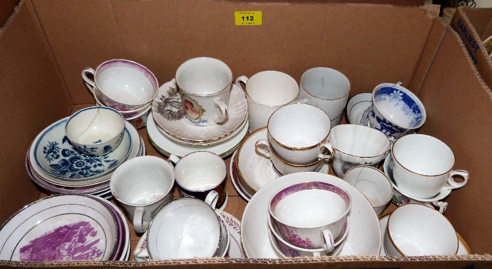 A collection of 19th century English teaware