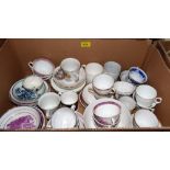 A collection of 19th century English teaware