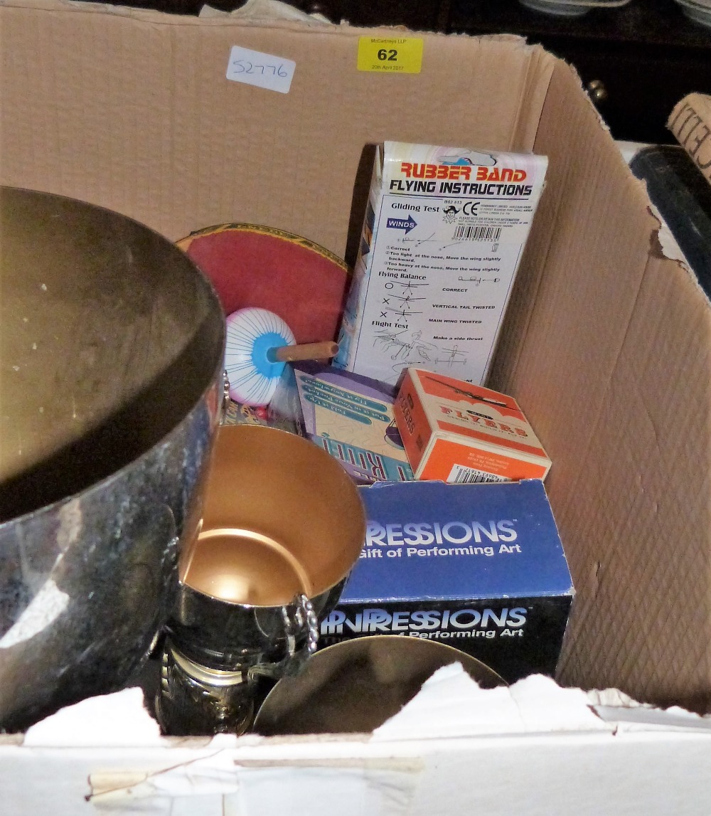 A box of metalware and a box of sundries - Image 2 of 2