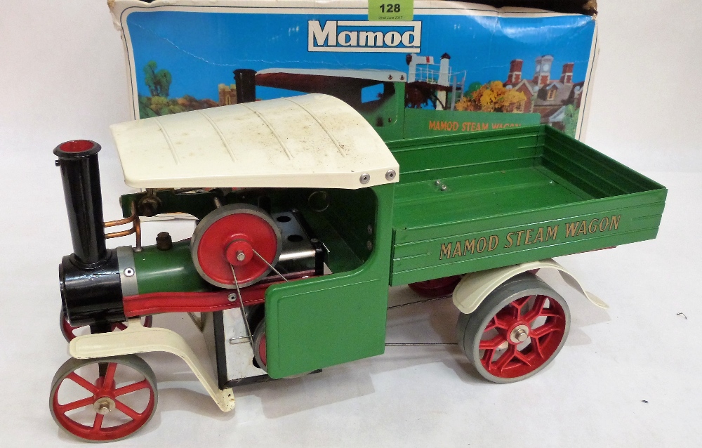 A Mamod live steam wagon SW1 with accessories. Boxed