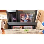 A quantity of film and TV related signed photographs, Shakin Stevens calendars etc.