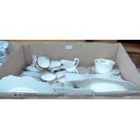 A box of teaware and a box of dinnerware