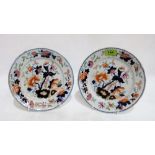 Masons Tonquin China ironstone plates. 9'' diameter. 19th century