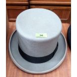 A grey top hat