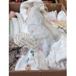 A box of textiles