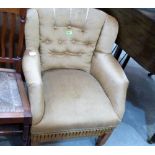 A 1920's upholstered tub chair