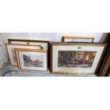 A collection of English watercolour drawings, framed and unframed