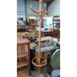 A bentwood hat stand