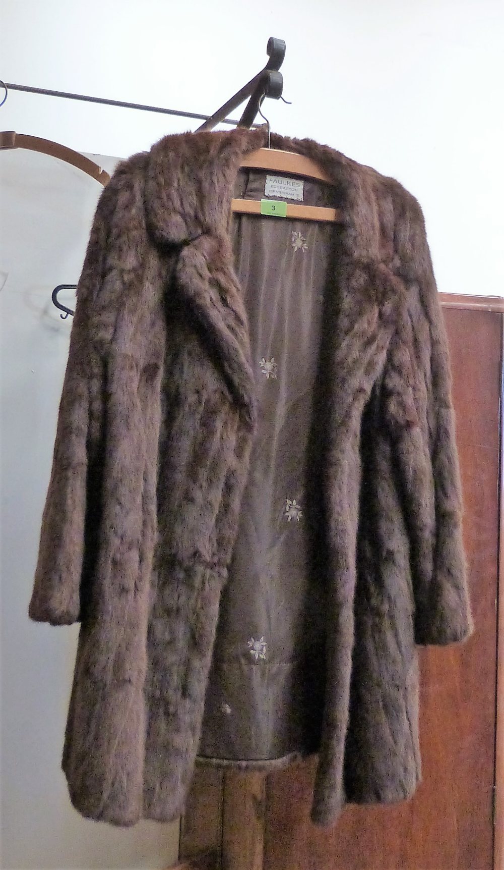 A fur coat, probably mink