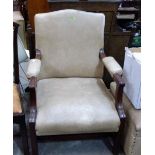 A 19th century mahogany Gainsborough style elbow chair