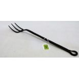 An 18th century iron toasting fork. 18'' long