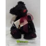 Charlie Bears: Bitsy. Limited Edition 190/2000 black Minimo mohair bear, fully jointed. 18cm high.