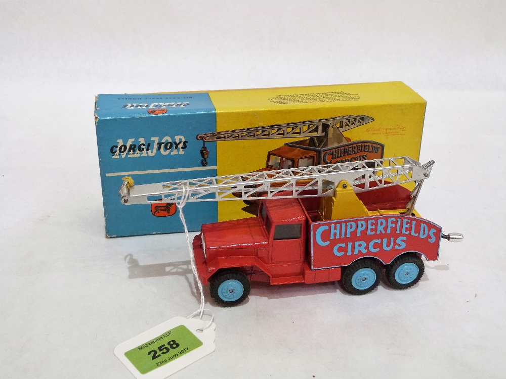 CORGI TOYS: A Chipperfield's Circus Crane Truck No. 1121. Mint and boxed with crane cord