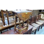 A small oak drop leaf table