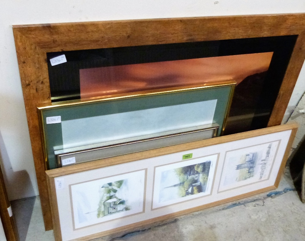 Four framed prints