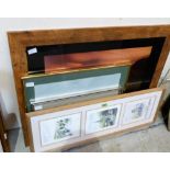 Four framed prints