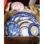 Two boxes of miscellaneous ceramics