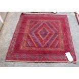 A tribal Gazak rug. 114cm x 122cm