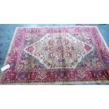 A pink ground eastern rug 90'' x 62''