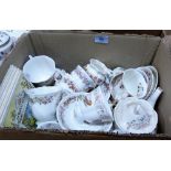 A collection of Royal Doulton 'Brambly Hedge' teaware with four Brambly Hedge volumes