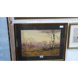 ERNEST E CLARKE: A wooded landscape. Signed. Watercolour 12½'' x 17''