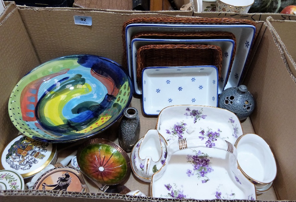 A box of ceramics