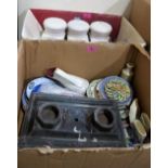 Two boxes of ceramics and sundries