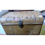 A tin trunk